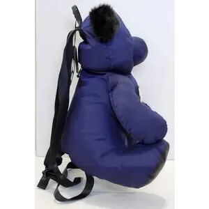Puma x Fenty Rihanna Mascot Bear Backpack In Blue FENTY Puma x Rihanna Faux-Sherpa Mascot Bear Backpack  main image 3